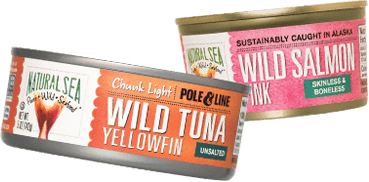 Wild Tuna Salmon and Yellowfin Cans
